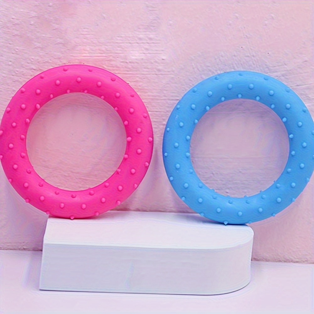 TPR Pet Chew Toy for Small Dogs - Interactive Puppy Molar Teeth Cleaning and Training Biting Toys, Anti-bite Training Thorn Circle Toy