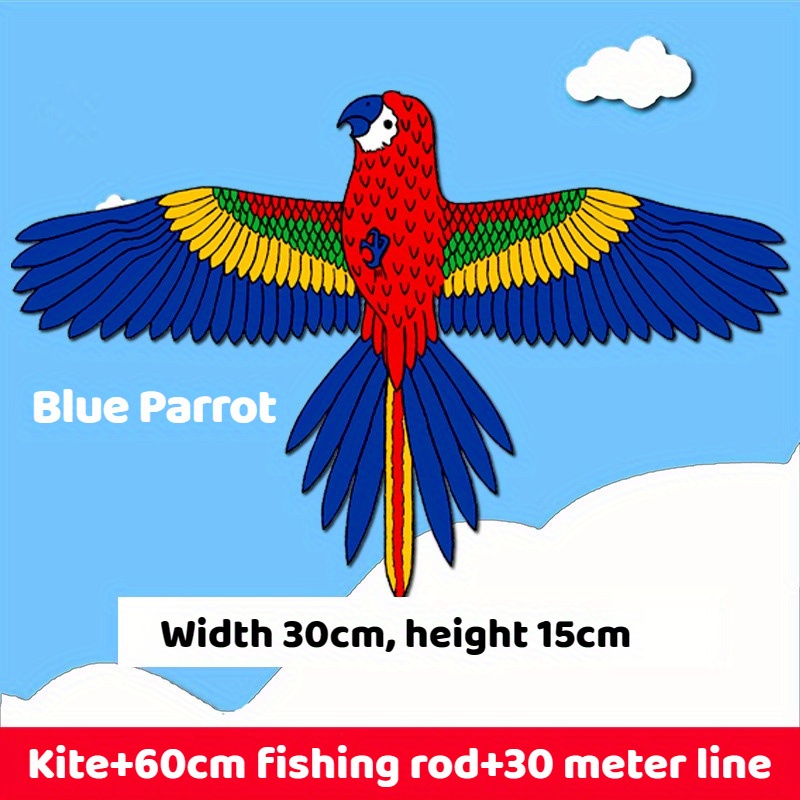 TEMU Handheld Cartoon Eagle Bird Kite With String Fishing Rod Handheld Dynamic Fishing Rod Kite Kite Indoor Decoration Kite