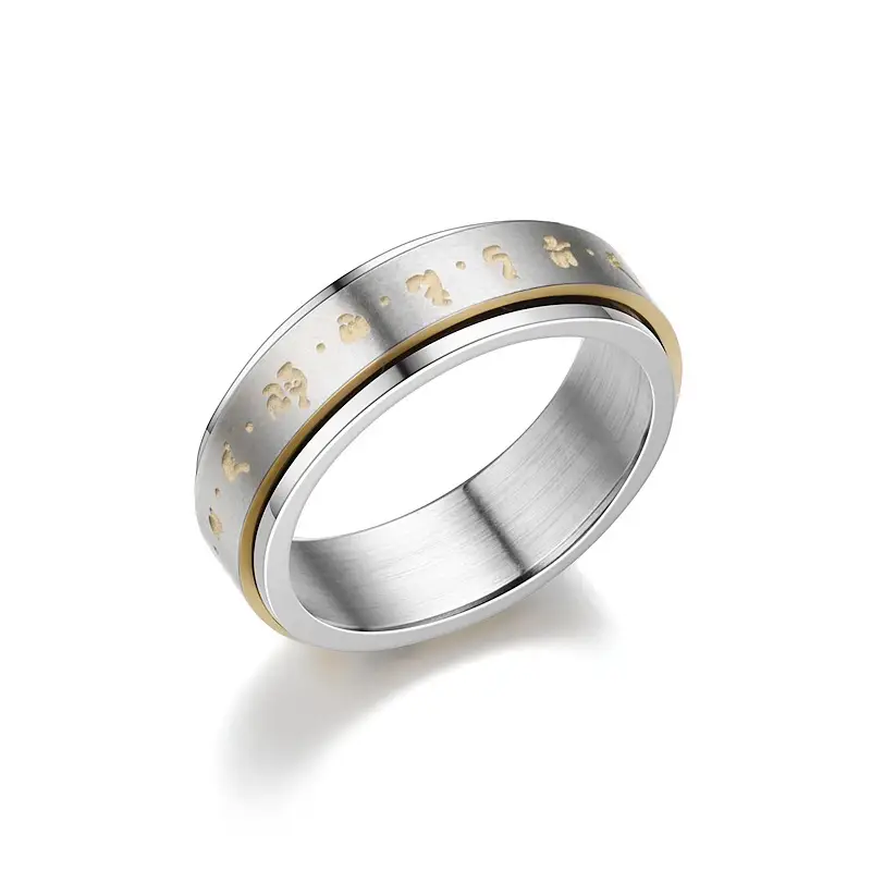 this special text and pattern ring features a double ring rotatable it suitable for american thanksgiving day and other festivals its adds cultural charm to for teenager Product details 3