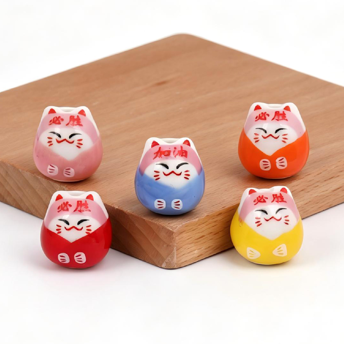 5pcs Set of Random Color Ceramic Beads for DIY Jewelry Making