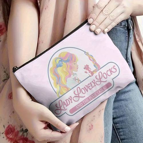 1pc Locks Makeup Bag - &, Compact Travel Organizer with Elegant Ladies, Cosmetic Case, Toiletry Bag, Pencil Case - Perfect Gift for Women & Girls (Travel, Gym, School, Camping), , Aesthetic, Durable Zipper, Versatile Pouch,