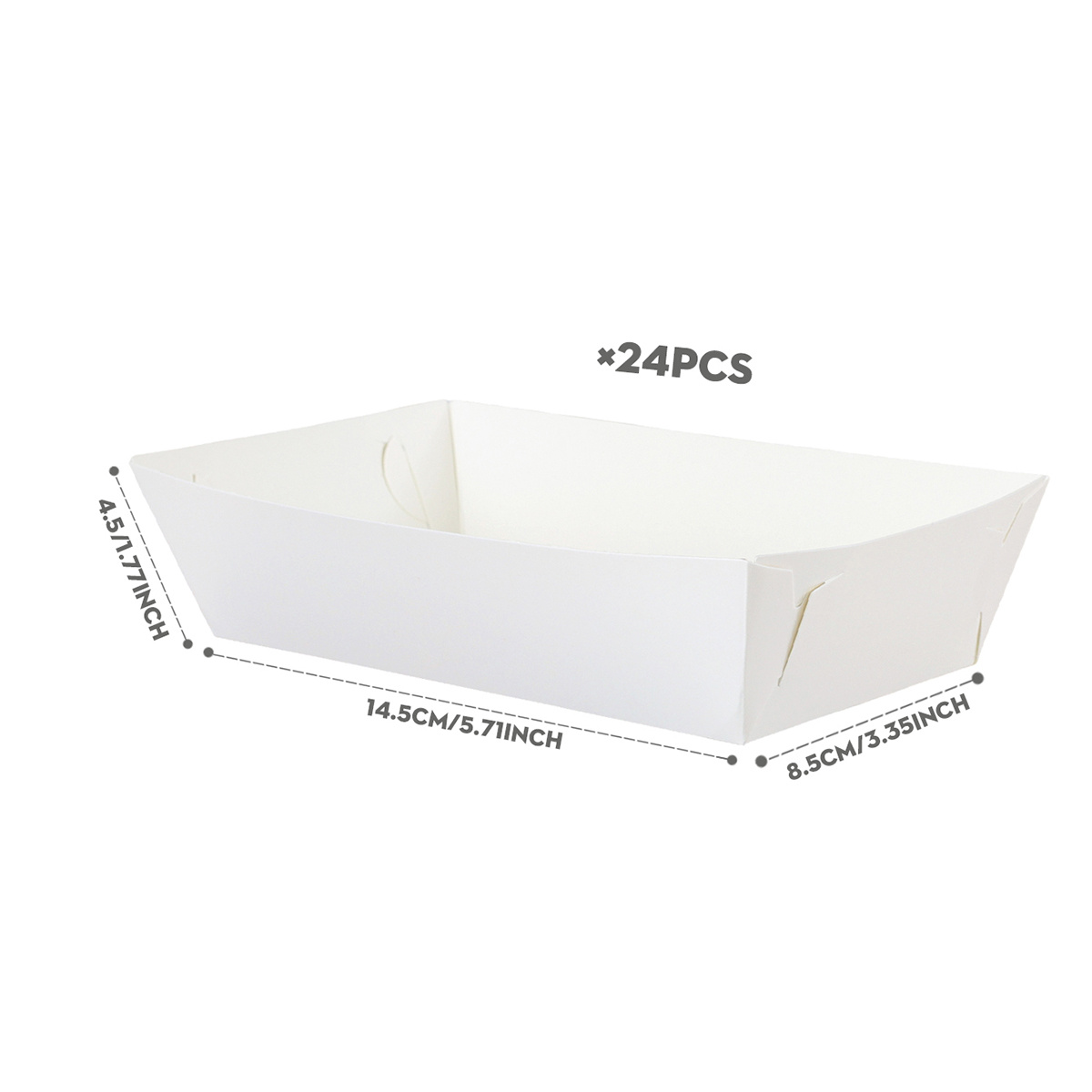 Image of 10/24pcs, White Food Box Pattern, Birthday Party French , Food Tray, Paper Popcorn Box, Party Plate, Suitable For Birthday, Easter, , Graduation Season, Daily Use, Party Gift, Picnic Camping Bbq