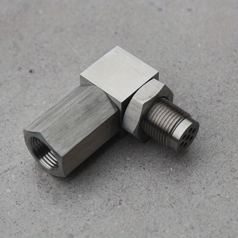 TEMU Adattatore per bussola a 90 gradi 304, distanziatore 02, universale filettata per auto, parti di ricambio, utensili pneumatici, M18 X 1.5