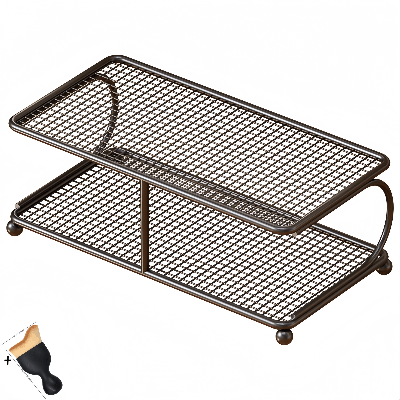 TEMU 2pcs Set (shoe Rack + Brush) - Durable Shoe Organizer, Shoe Storage Rack, Vertical Shoe Rack, Space-saving Storage Shelf. Suitable For ,