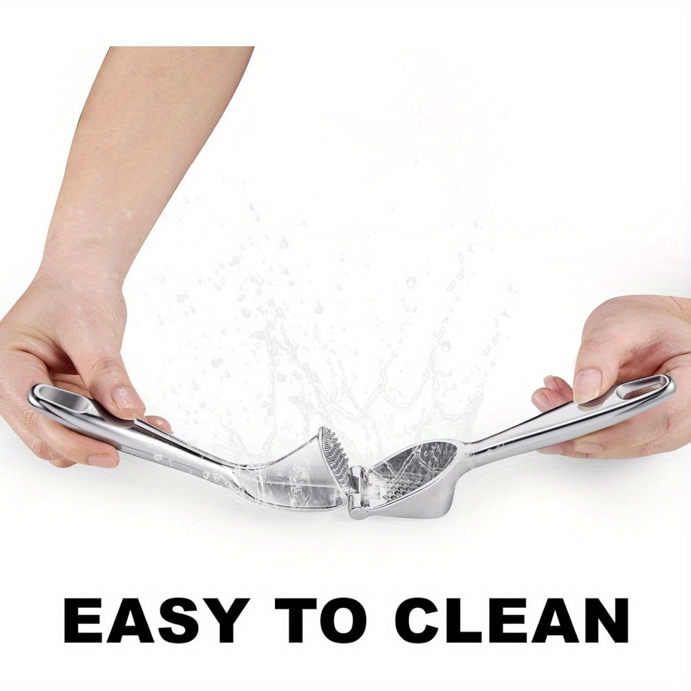 Stainless Steel Garlic Press with Ergonomic Handle