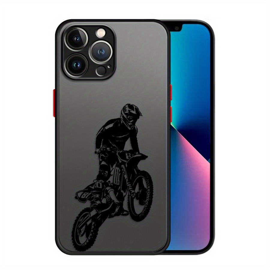 TEMU Чохол для телефону - Мультяшний чохол з мотоциклом для Apple iPhone 16 Pro Max 13 Plus 15 15 14 13 12 11 7 8 X/ Max XR, захисна накладка