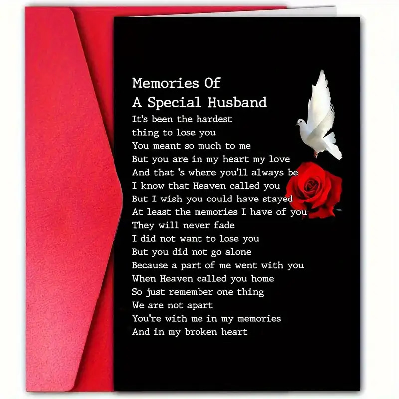 TEMU 1pc, Special Sympathy Card With Envelope, Suitable For Family, , Parents, Neighbors, Perfect For Condolences And Sympathy, Conveying