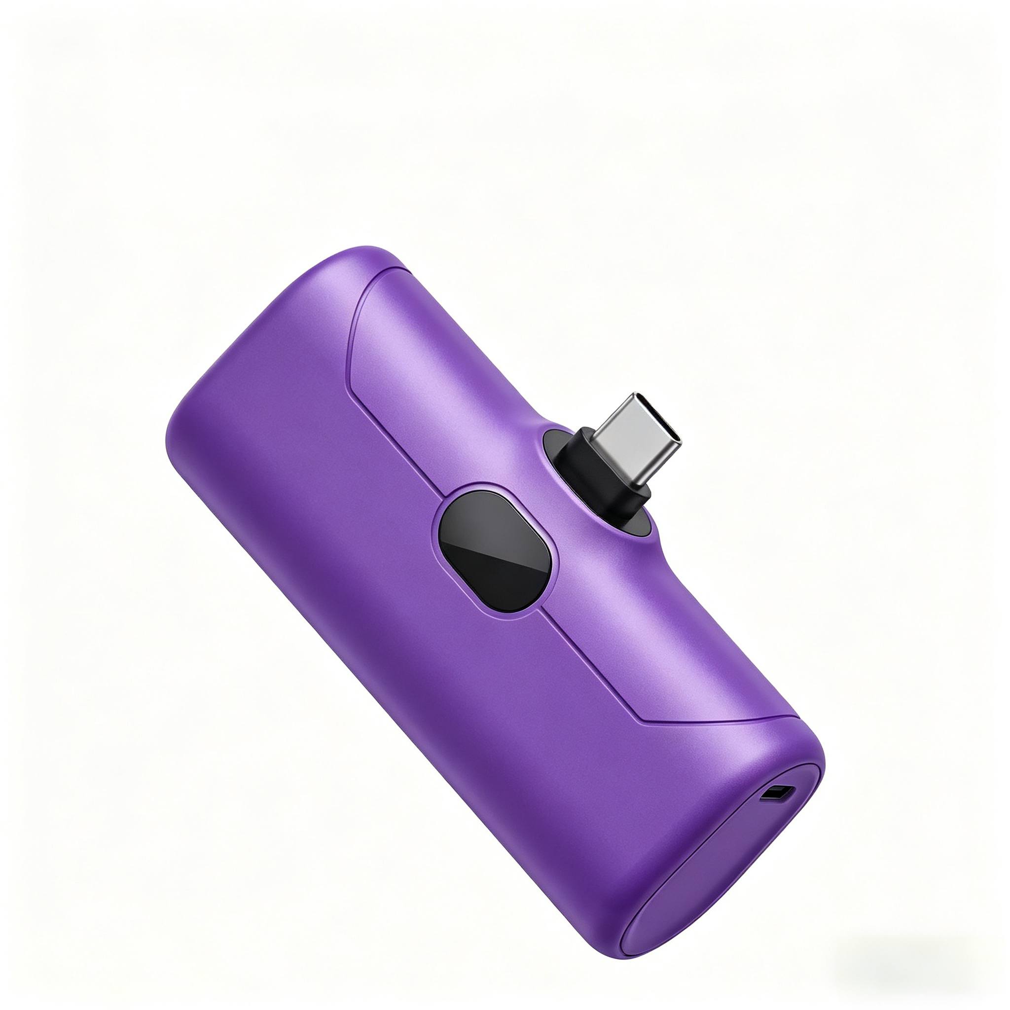 TEMU Chargeur Portable, Taille Compacte, Batterie Externe 5000Mah, Prise USB-C Intégrée, Compatible avec Iphone Plus/15 Pro/15 Pro , Samsung, Ipad,