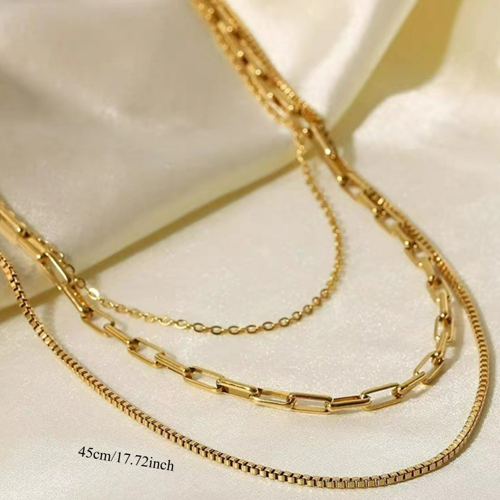 Layered 18K Gold Plated Necklace — Stylish Everyday Accessory