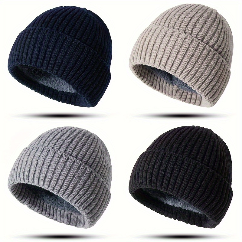 

1 Top Men's And Women's Knitted Brimless Hat, Warm, Thickened And Windproof, Men's And Women's Fashionable Soft And Comfortable Knitted Hat Suitable For The Cold Autumn And Winter