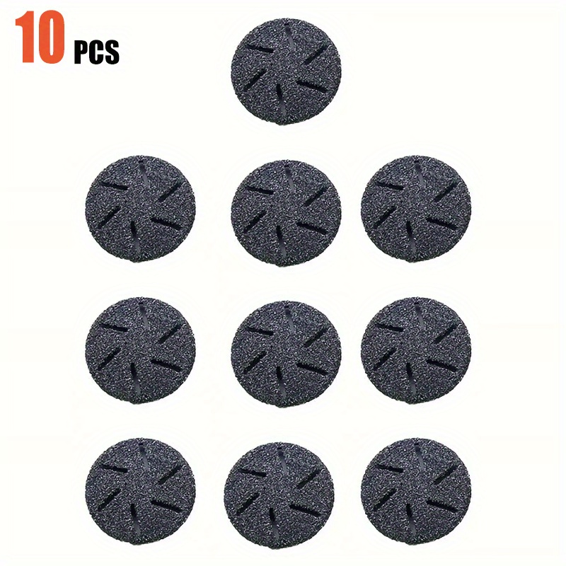 Image of 10pcs Miguan Compatible For Electric Replacement Heads - Low-allergy Plastic Sanding Drums, Round Spare Grinding Heads For Pedi, Foot File & Remover (spare Parts) - & Hygienic Foot Care Accessories