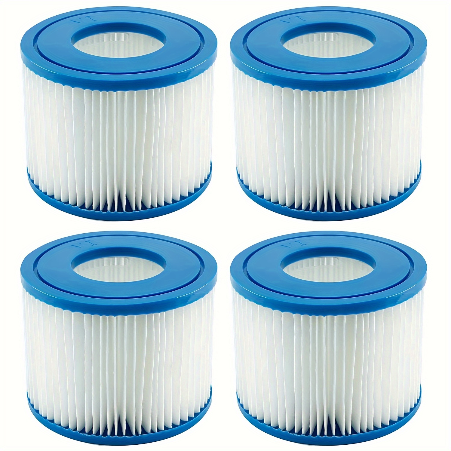 TEMU 2/4/6/8/10/12/16/20-pack Heavy-duty Vi Spa Filter Replacement Compatible For Inflatable Hot Tubs, Pool & Bathtub Filtration System - Reinforced