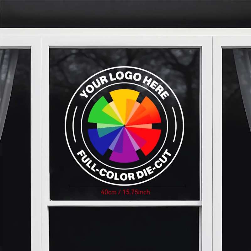 custom large vinyl transfer stickers waterproof and     company name glass decals suitable for corporate office walls commercial   car windows and smooth   ideal advertising decoration to enhance business visibility 1pc round 0