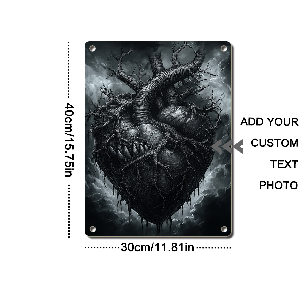 TEMU Personalized Photo/text/logo Metal Sign - Photo Display With Your Own Image/text - Matte Durable For Home, Office, Or Personal Decoration - Add