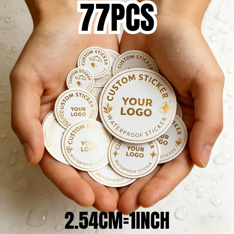 TEMU 1.5/2//3.0cm Personalized Stickers, Small-size Stickers, Custom Logos, Images, Christmas, New Year Themes, Creative Text Cartoons, Suitable For