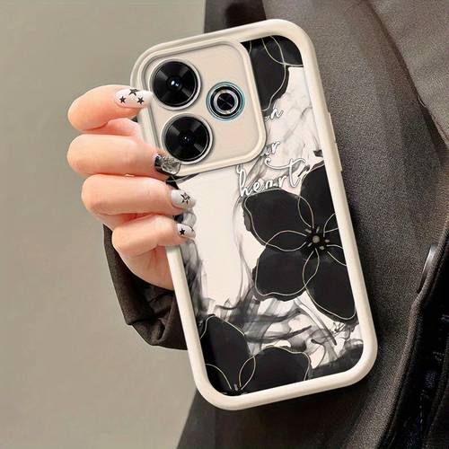 retro flowers phone case for redmi 13 4g redmi 13 5g xiaomi poco m6 4g xiaomi poco m6 plus 5g case fall protective shockproof soft tpu back cover casing shell