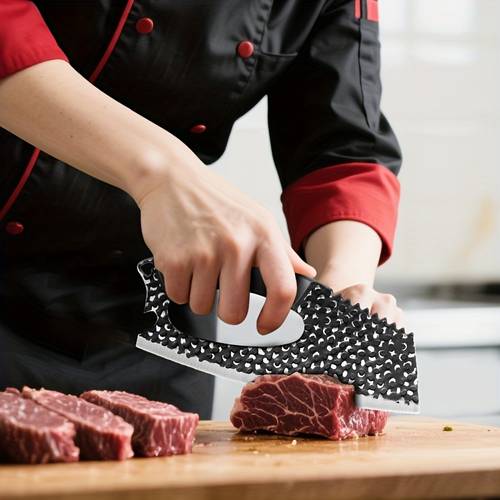 set of non stick butcher knives meat sturdy tool for cutting meat and poultry