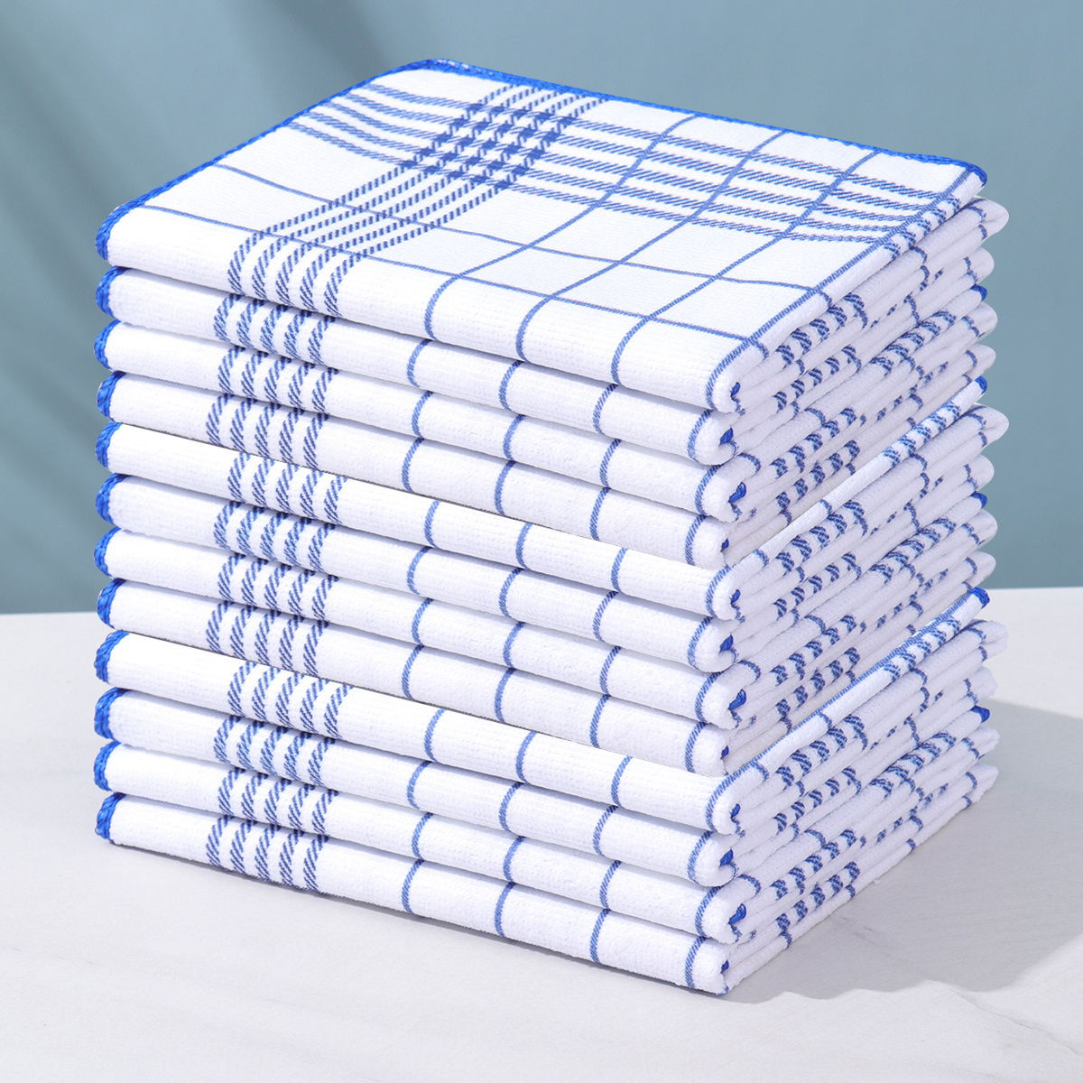 a set of 6   absorbent and lint free dishcloths large size 40 60cm ideal for   suitable for coffee machines   in   checkered and plaid kitchen towels   kitchens and dining rooms kitchen supplies Product details 7