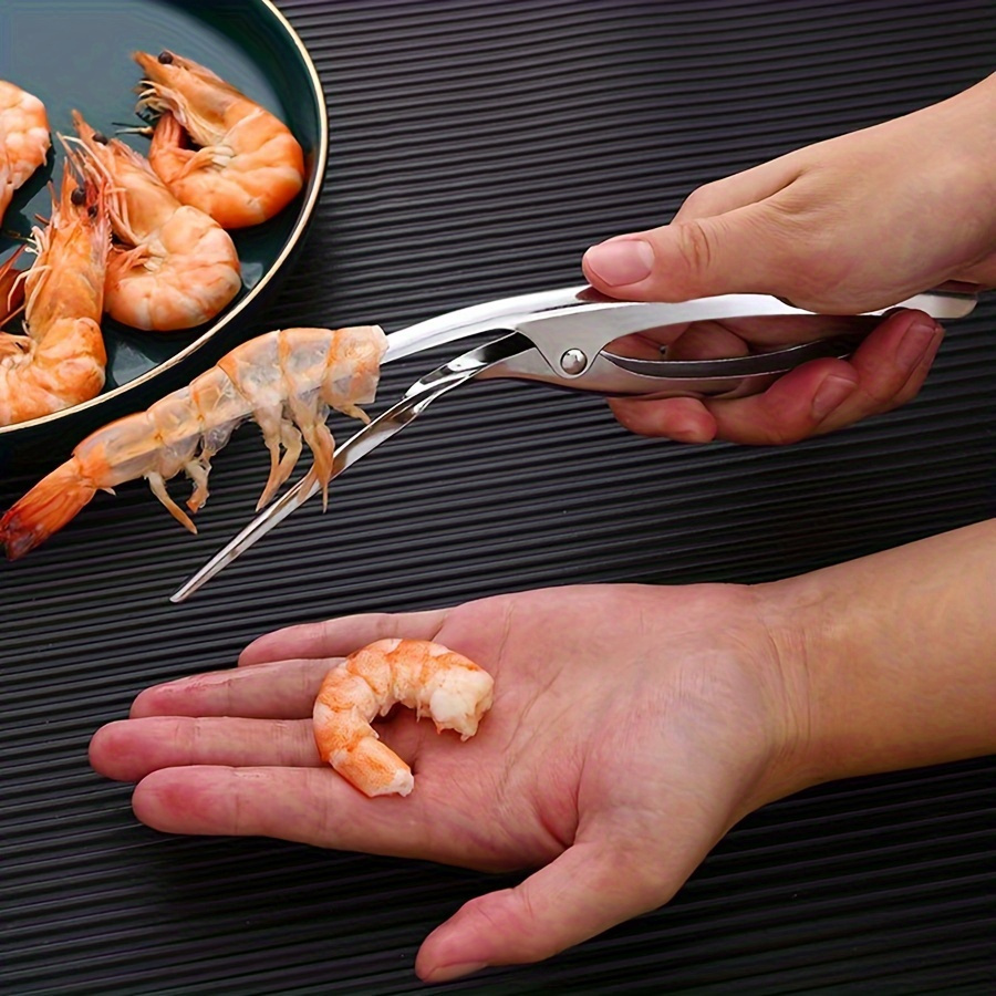 stainless steel   peeler   seafood shell remover kitchen utensil for effortless shelling shrimp prep tool with food contact safe material details 1