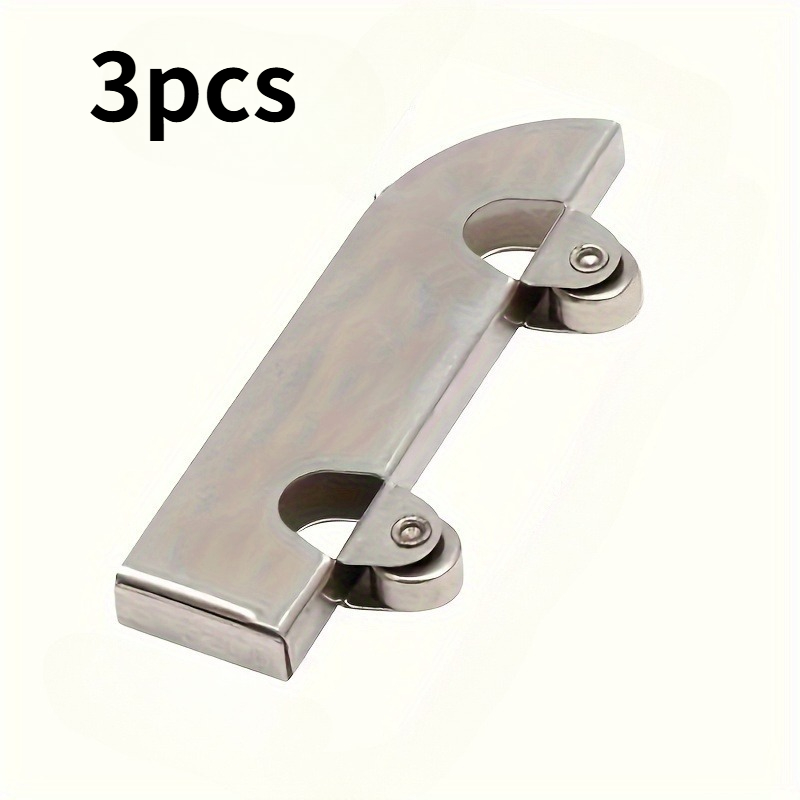 TEMU 3pcs Universal Sliding Door Wheel With Stainless Steel Clip, For Glass Cupboard Door Display Showcase