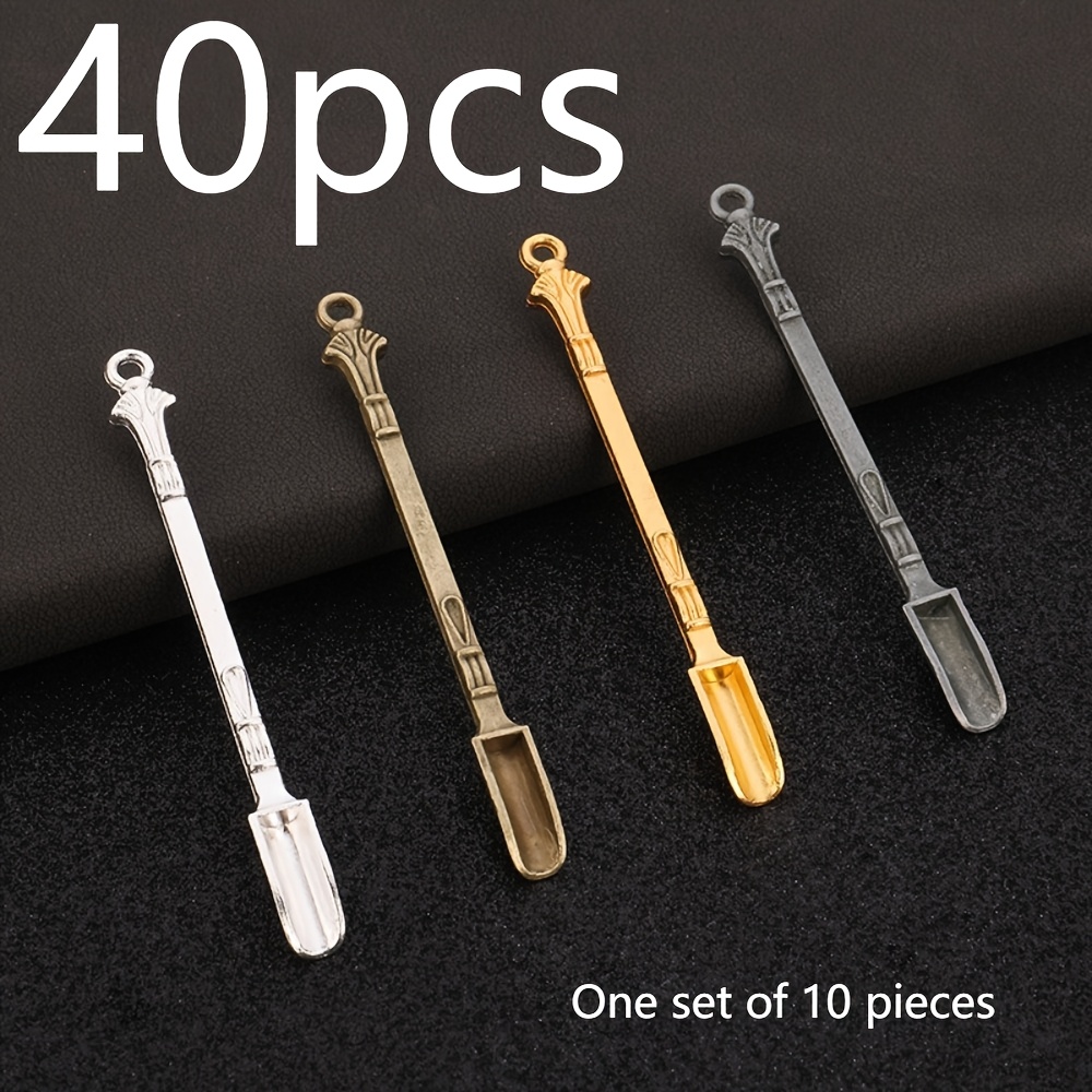 TEMU A Set Of 40 Mini Spoons In 4 Colors, Featuring Spoon Necklace Pendants, Decorative Charms, Spice, Salt, And Seasoning Spoons, Measuring Spoons