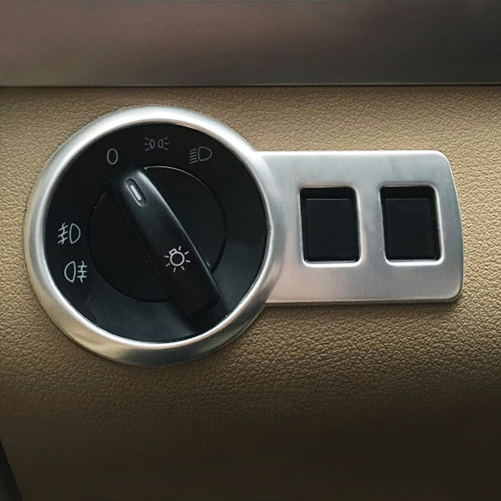 Car Headlight Switch Frame Decoration Sticker For Vw 2005-2015 Caddy Accessories