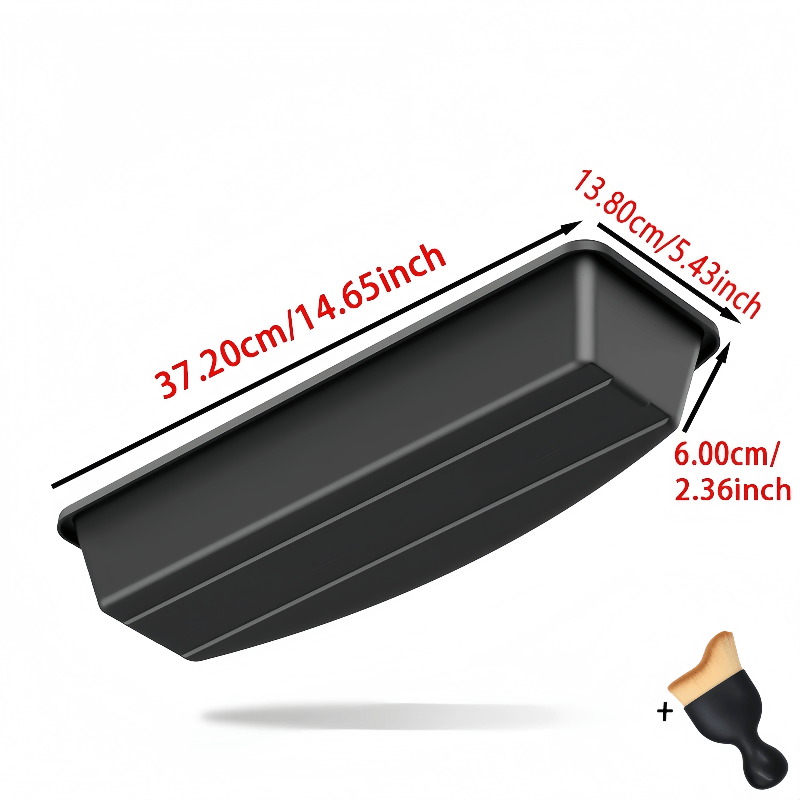 TEMU Lot de 2 pièces : 1 boîte de rangement ABS pour sous le siège de voiture + 1 brosse. Convient à la plupart des modèles de voitures. Organisateur