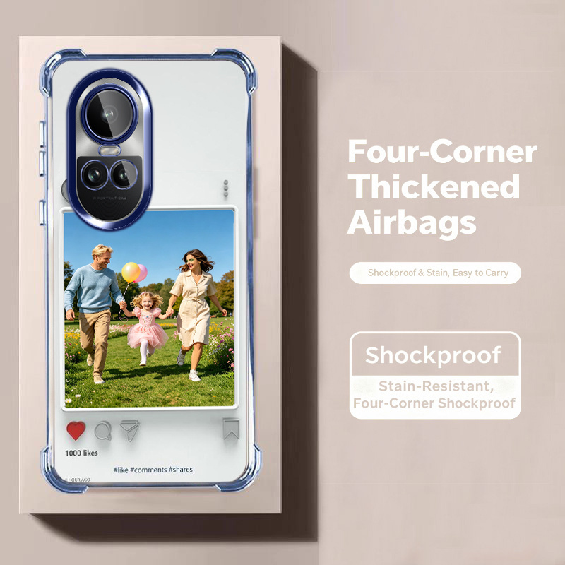 TEMU Phone Case: Personalized Diy Custom Phone Case, Suitable For Oppo Reno 10 Pro 5g, Electroplated Corner-reinforced Drop-proof Tpu Protective
