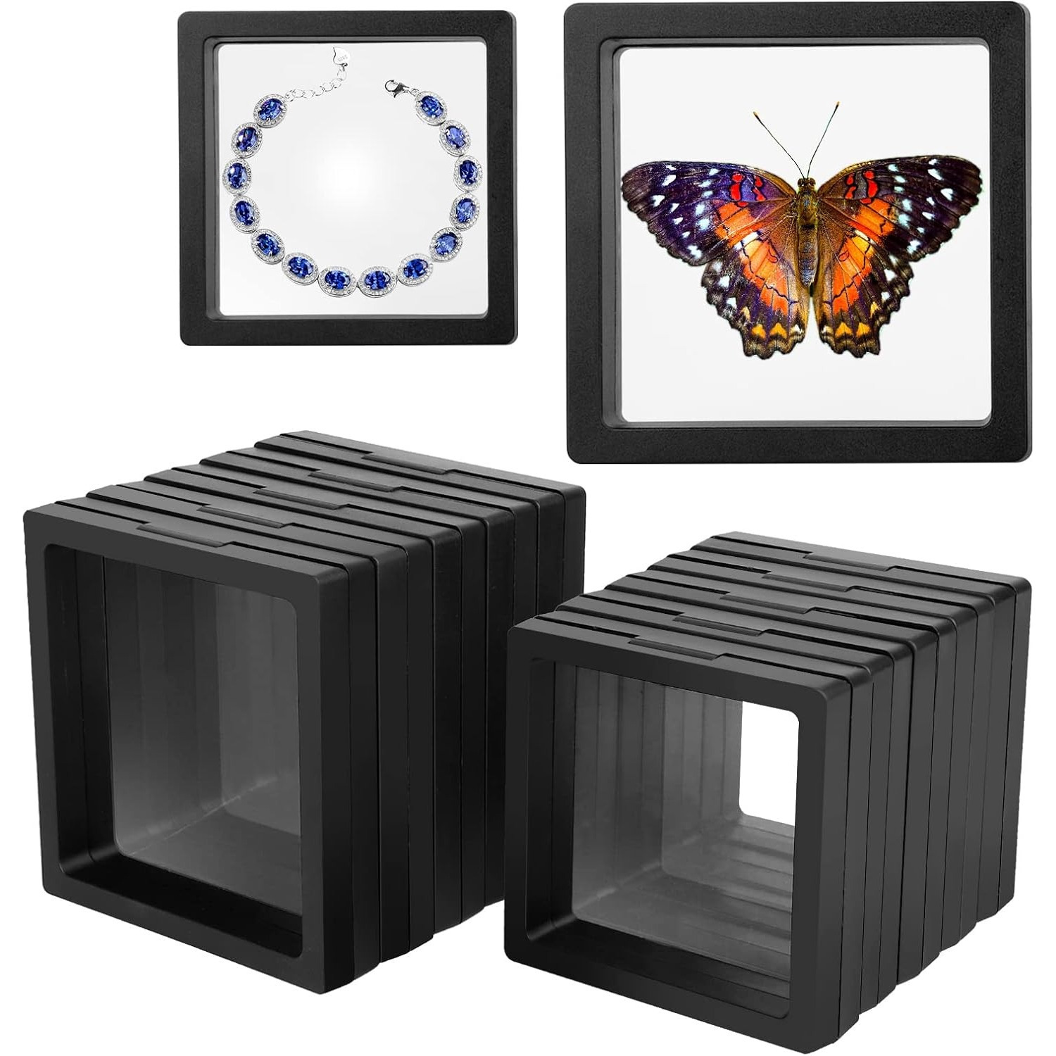 

10pcs Of 3d Frames, Transparent Pe Cabinets, Jewelry Storage Box Hanging Frames, Suitable For Shell Collectibles, Crystals, Jewelry, Rings, Earrings - Dustproof And Portable,