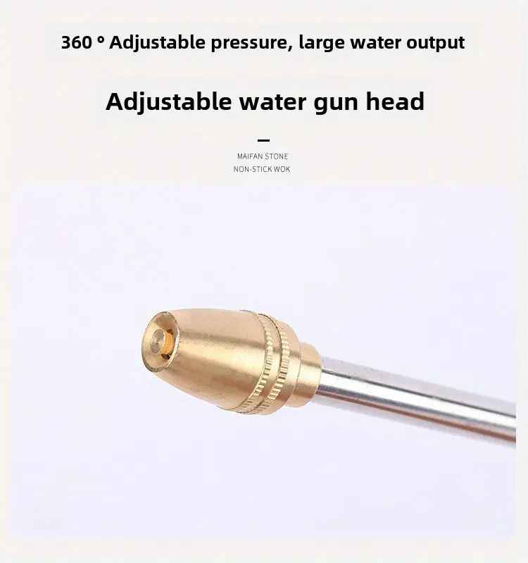 1pc all metal high pressure wash water gun with extended rod and foam sprayer for home use with foam pot ideal for car cleaning and garden watering applications details 4