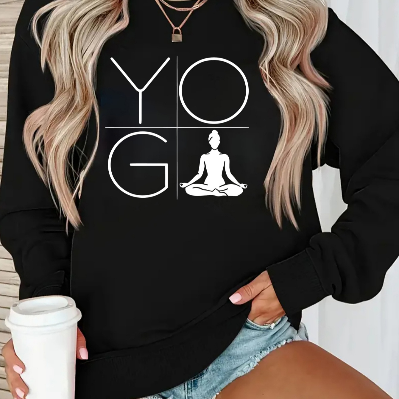 

's Pullover Sweatshirt Yog , , , Fashionable Graphic Tee For