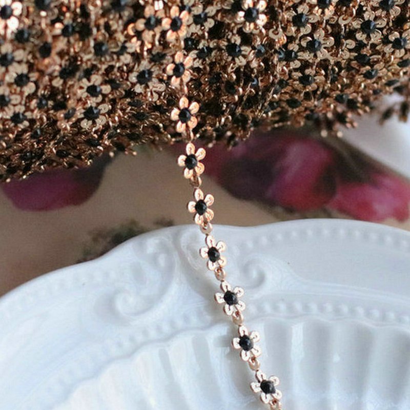 Small Daisy Copper Chain Embossed Diy Necklace Bracelet Accessory