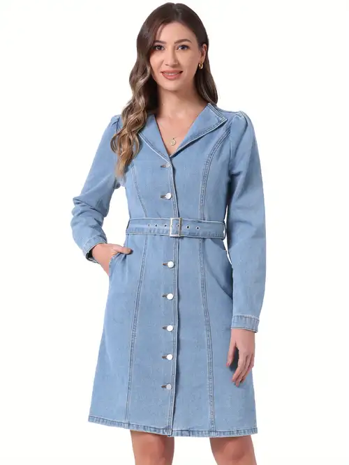 modest denim dress Willow maxi dress-NEW JanieLanie creating a comfortable elastic fit N.S NEVA STYLE Navy Blue