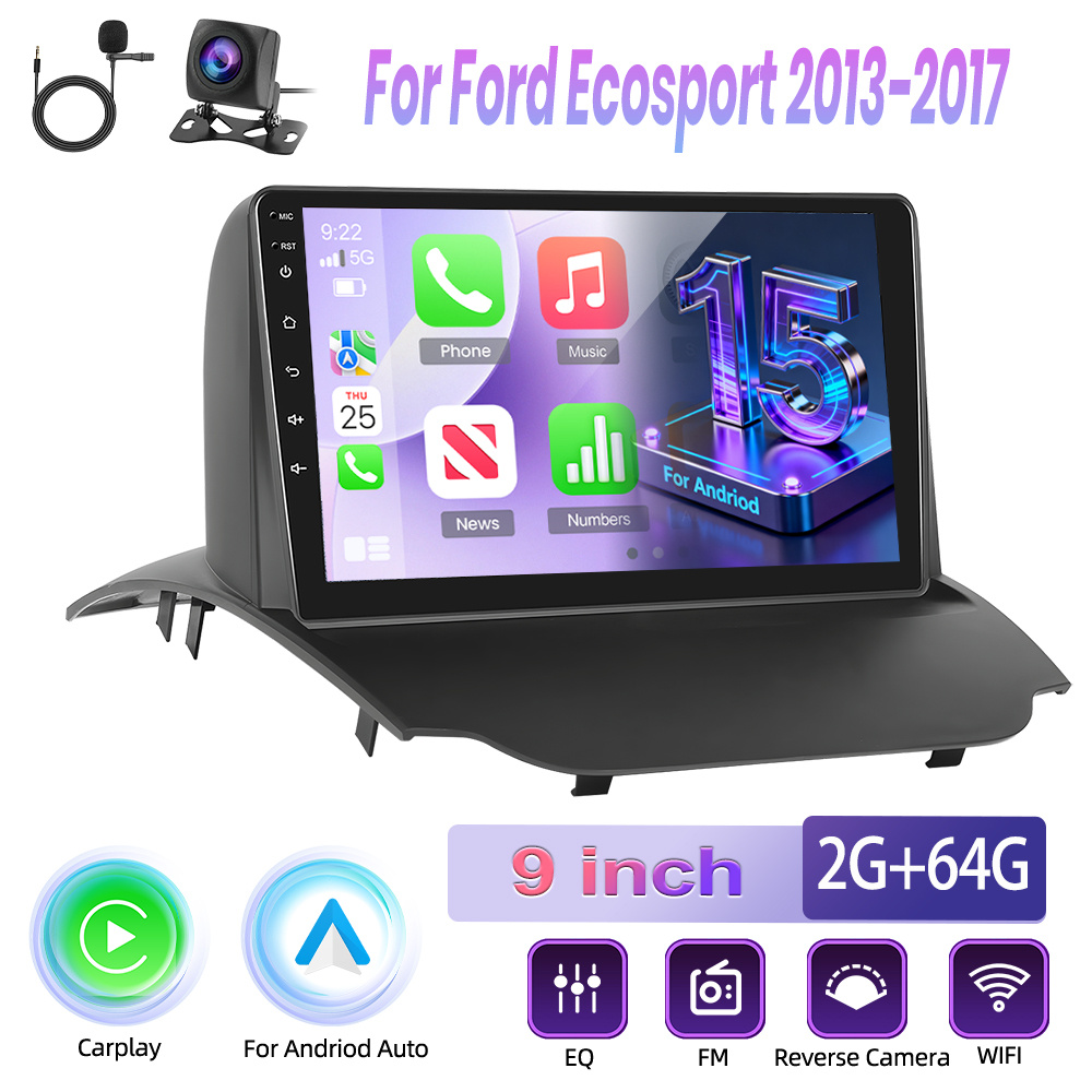 Image of For Ford 2013-2017 15 2g+64g Featuring Integrated Canbus And , 9-inch Touch Display, And Built-in Fm/rds, Bluetooth 5.0 + Reversing