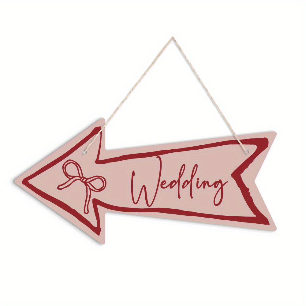 Image of Putuo Decor 1pc Wooden Hanging Sign Wedding Decor, Wedding , Wall Art Decoration For Home Farmhouse Church Wedding Lawn Hotel Wedding Ceremony, Gift