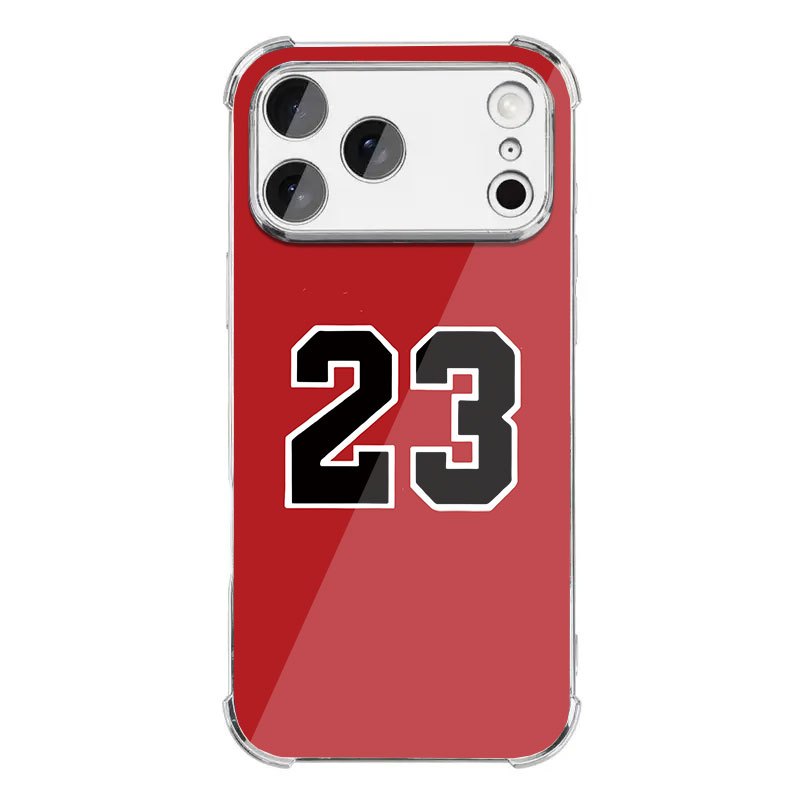 TEMU Étui téléphone : Design motif maillot n° 23, verre électroplaqué -chute aux , compatible avec iPhone 17 Air, 17 Pro, 17 Pro Max, 16, 16 Plus, 16
