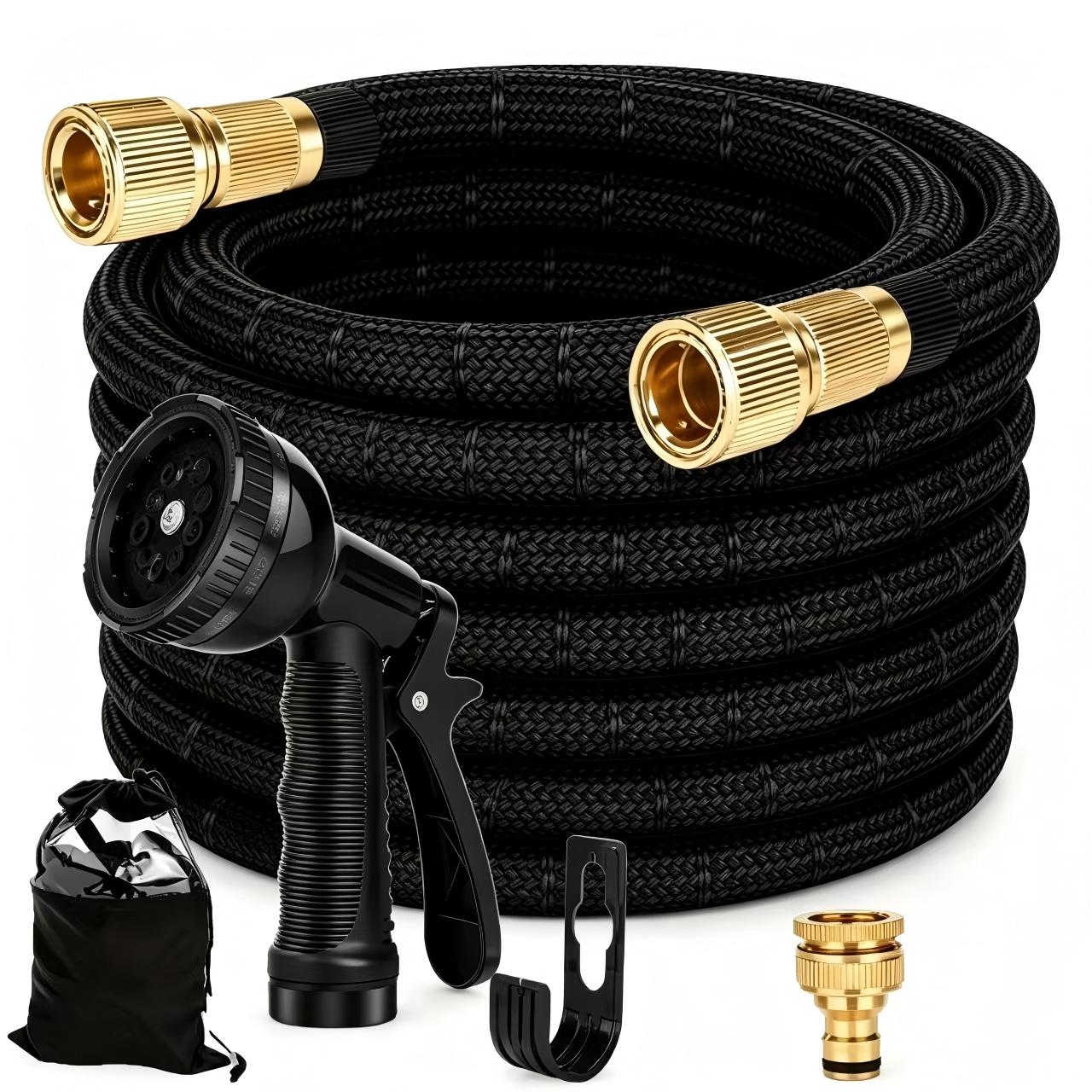 TEMU 25ft/50ft/75ft/100ft/150ft High Pressure Telescopic Car Wash Hose Retractable Garden Hose, Equipped With A High-pressure Water Gun Nozzle