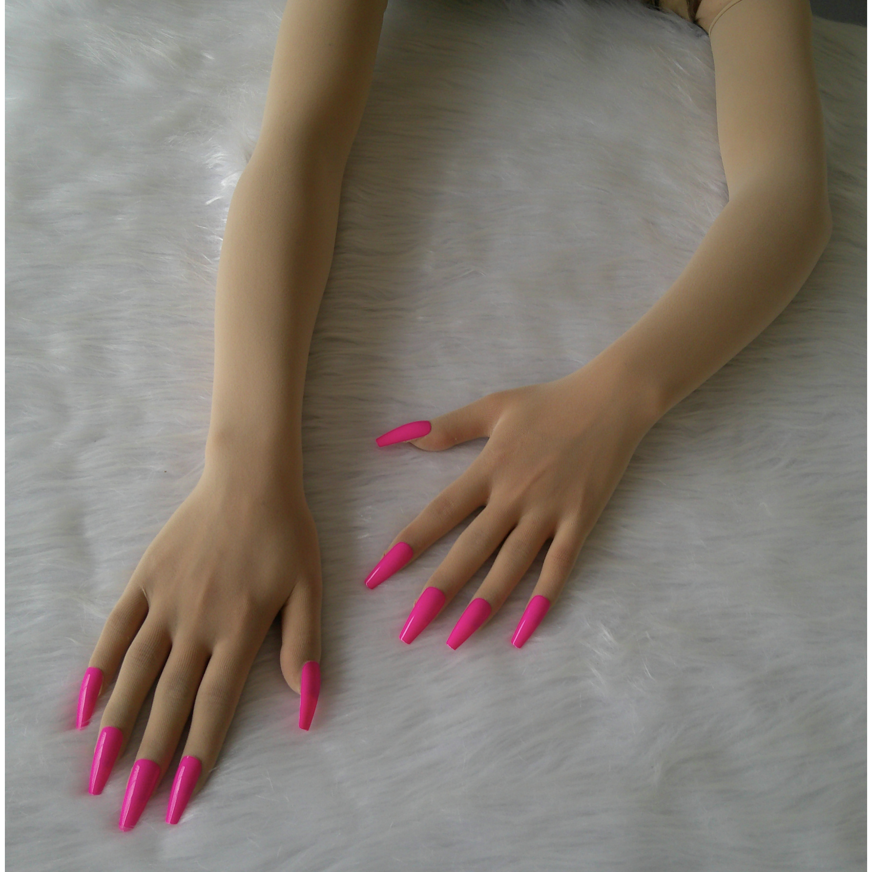 Image of 1 Pair 30d Ultra-thin Breathable Comfortable Zentai High Elasticity Unisex Clothing Additions Cosplay Stockings Long Gloves With Nail Service