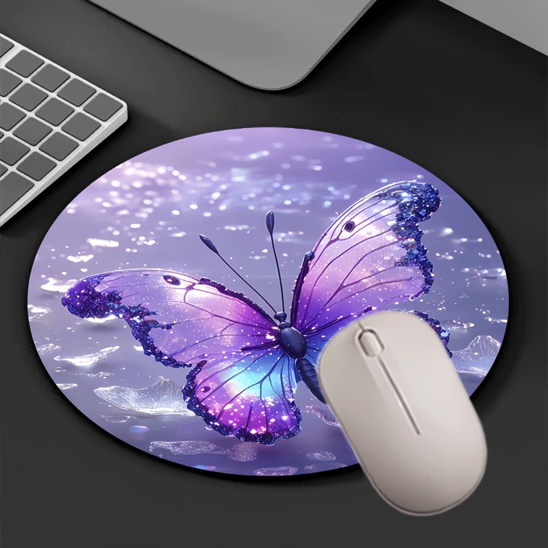 TEMU 1 Alfombrilla de ratón para gaming de PC con diseño de (para escritorios/laptops) - Base redonda de goma antideslizante, diseño de escritorio,
