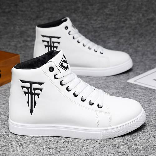 item picture sneakers mens skate shoes high top mens athletic outdoor shoes fashionable mens shoes lace comfortable and breathable interior non slip and wear resistant suitable for casual daily wear running