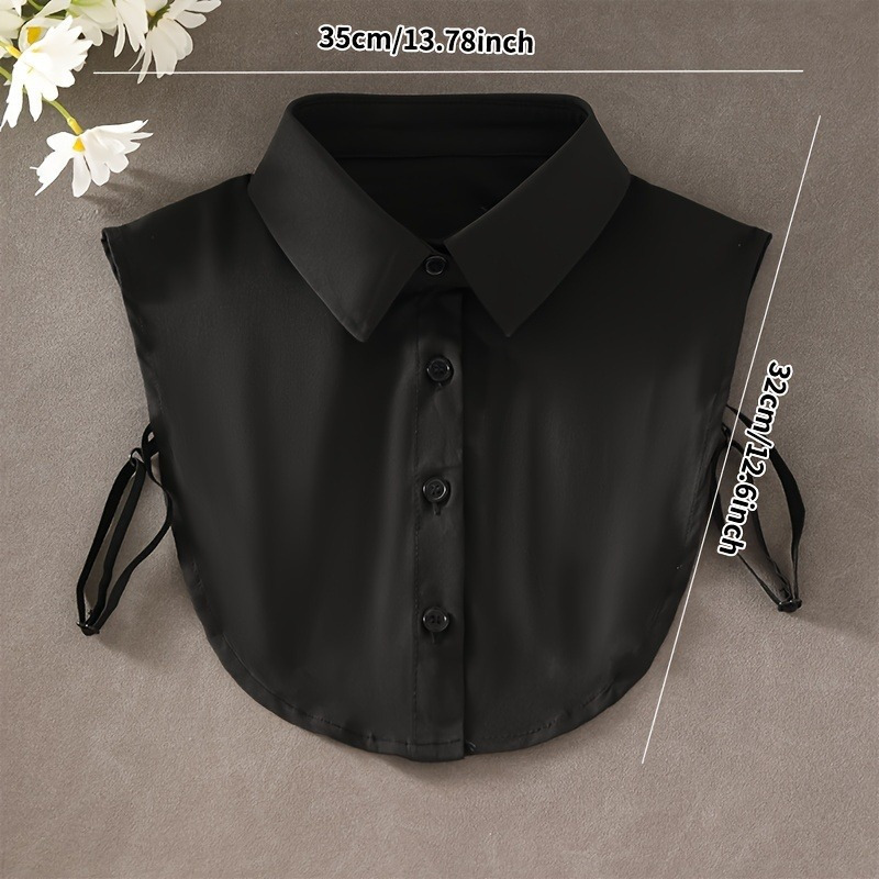 womens detachable   collar elegant mock shirt collar with adjustable tie white compatible with dresses blouses jackets sweaters formal   outfits easy to clean   Product details 0