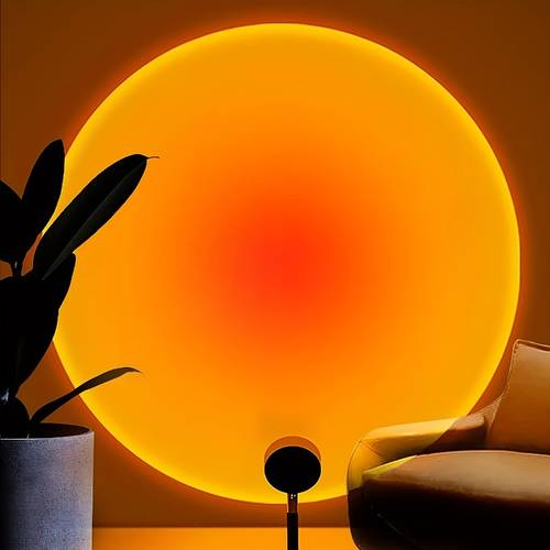 adjustable stand led sunset lamp projector usb powered plug and play serves as photography live streaming shooting light phone selfie fill light