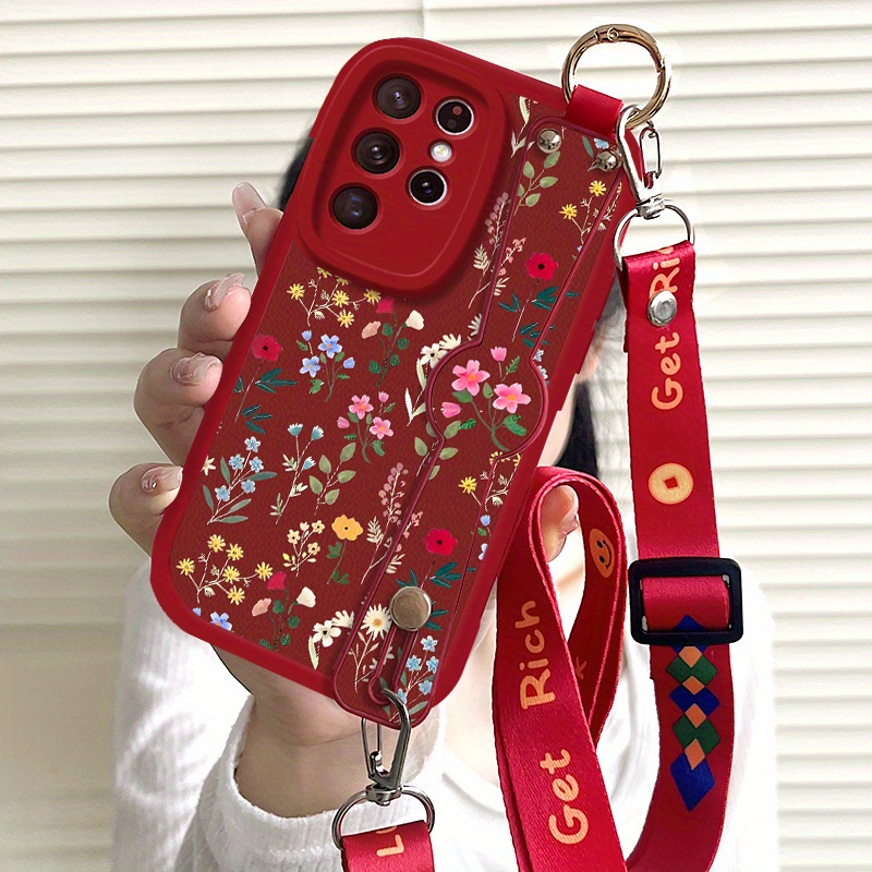 TEMU Phone Case: Flower Plant Pattern Case Suitable For Galaxy S24, Galaxy S23 Ultra Protective Cover, Galaxy S22  5g Case, Galaxy S20 Fe Back Cover,