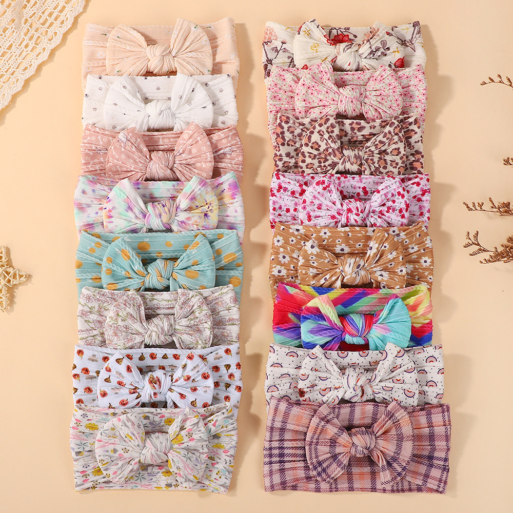 TEMU 8-pack Random Color ' Elastic Headbands, Soft Comfortable Women's Headbands With Floral Decoration, Casual All-match Suitable For Daily Wear
