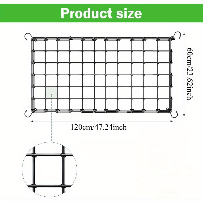 Image of 120x60cm, Grow Net, Elastic Plant Net, Grow Net For Climbing Plants, Vegetables, Fruits, Flowers