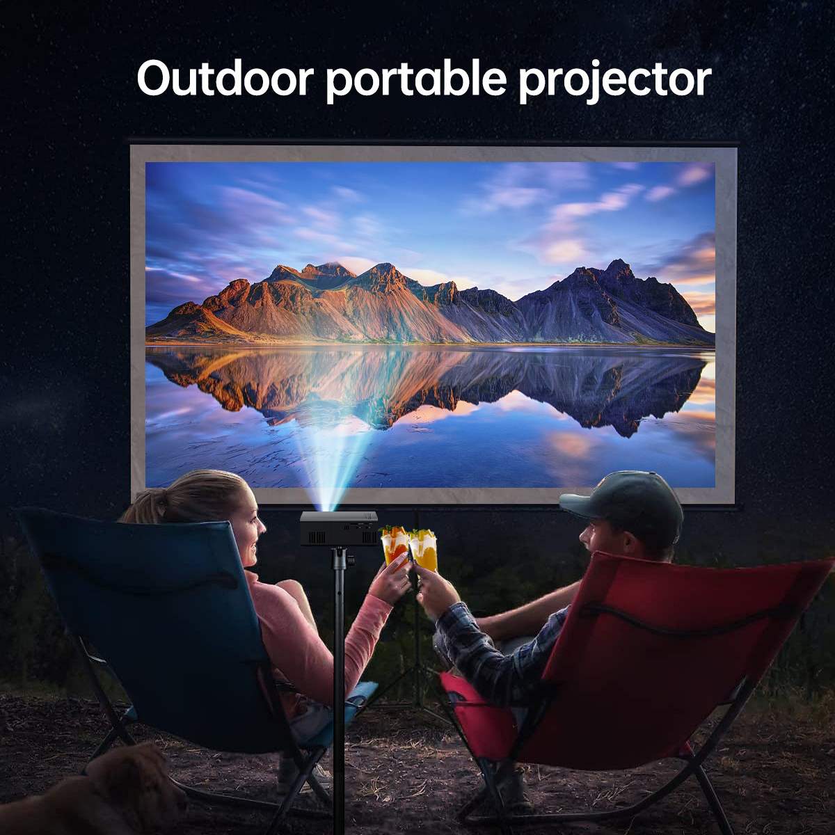 usb mini projektor mit lcd-display & steuerung – tragbarer smart projektor für laptop, smartphone & pc | kompaktes kino- und gaming-erlebnis