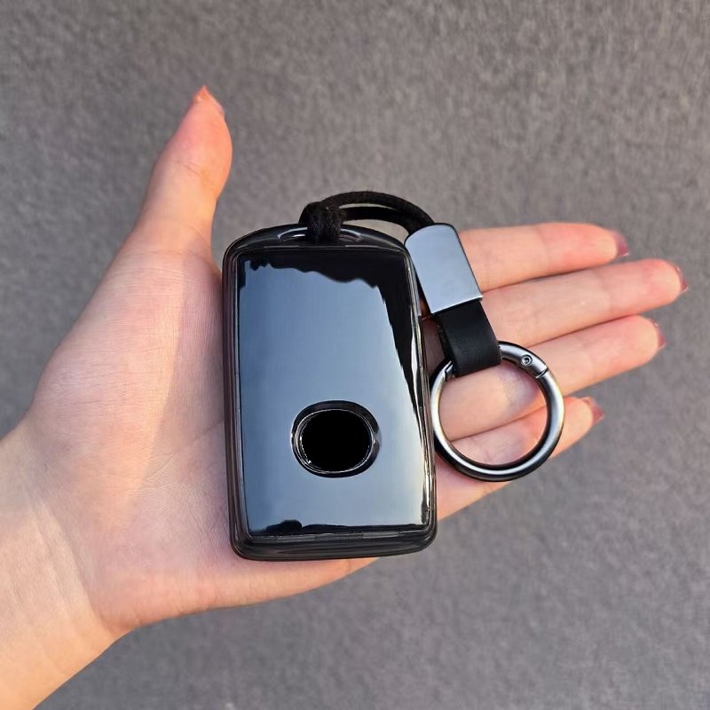 TEMU Transparent Black Tpu Car Remote Key Fob Cover Key Fob Case Holder Shell With Keyring For Cx70 Cx90 Mazda3 6 2/3/4 Button Car Key