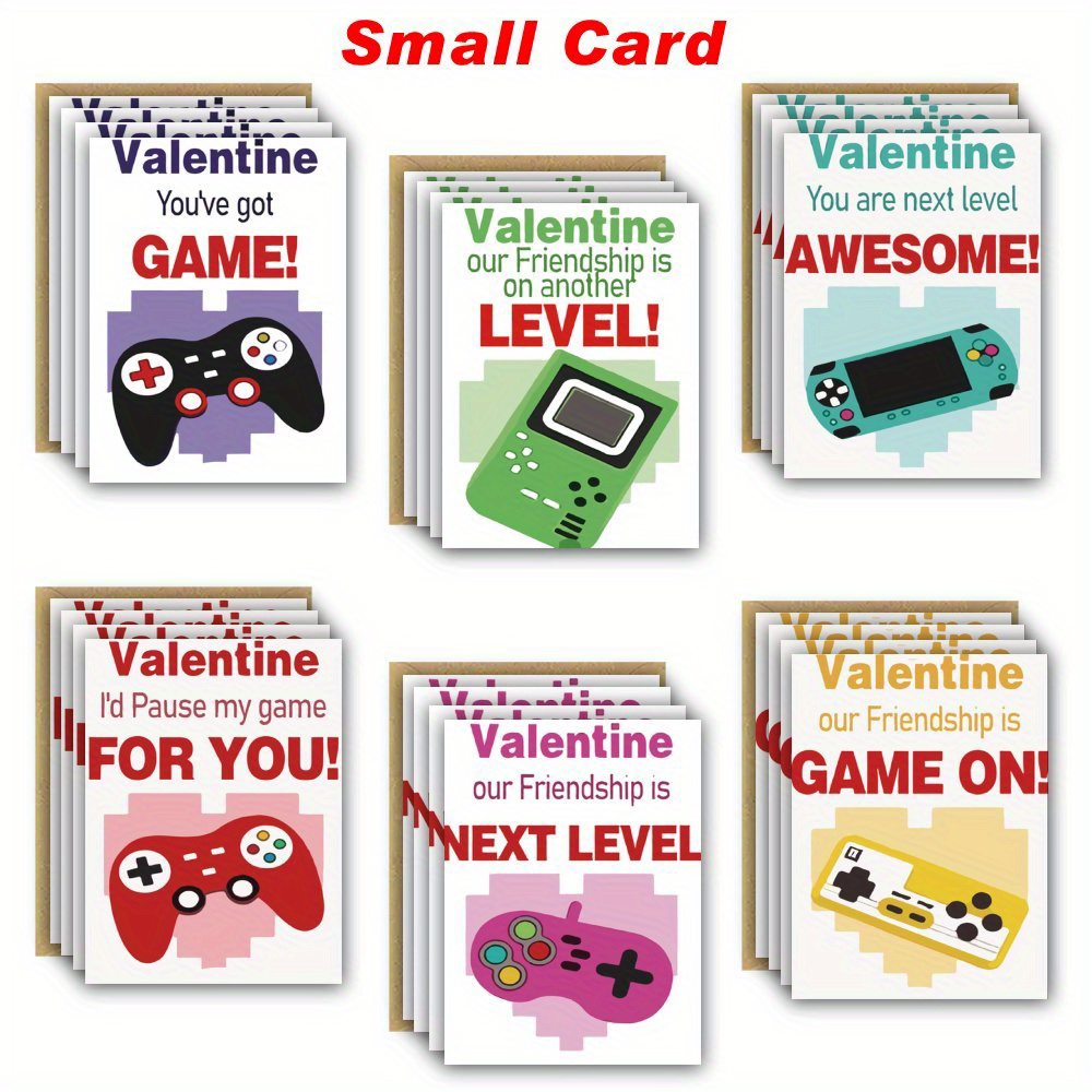 

24pcs Valentine's Day Gamer Cards With Envelopes - Humorous Video Game-themed Greeting Cards For Him, Her, - Anniversaries, Husband, Wife, Girlfriend, Boyfriend,