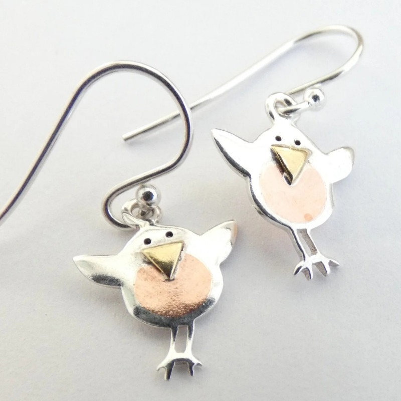 Cute Multi-Colored Bird Pendant Earrings, Creative Accessories
