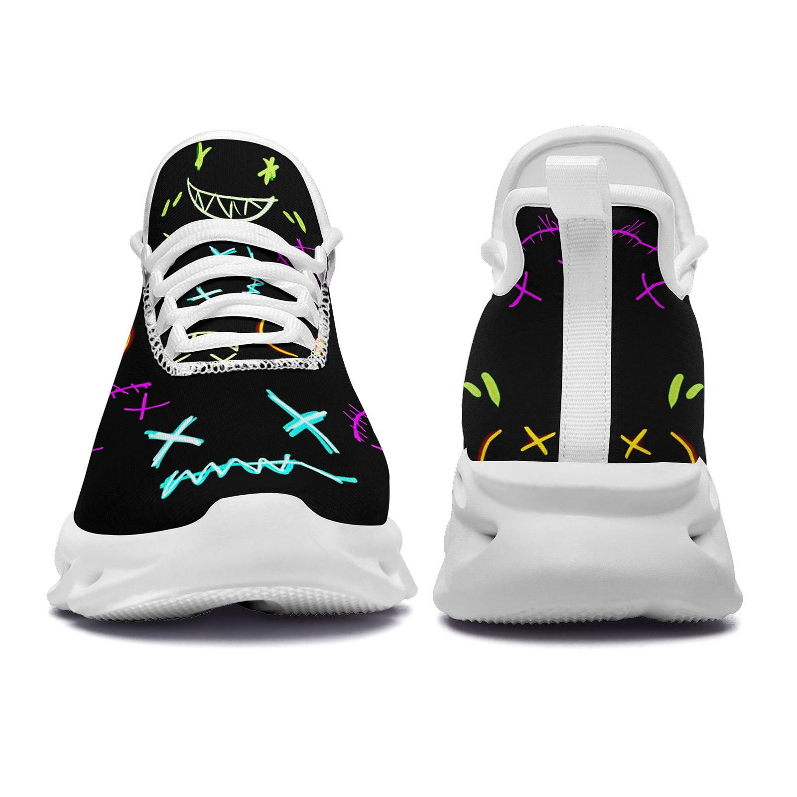 Leichte Herren Freizeitschuhe im Halloween-Design mit lustigen Graffiti, bequem und atmungsaktiv für den täglichen Gebrauch, Outdoor-Aktivitäten, lässige Paar-Schuhe zum Spazierengehen